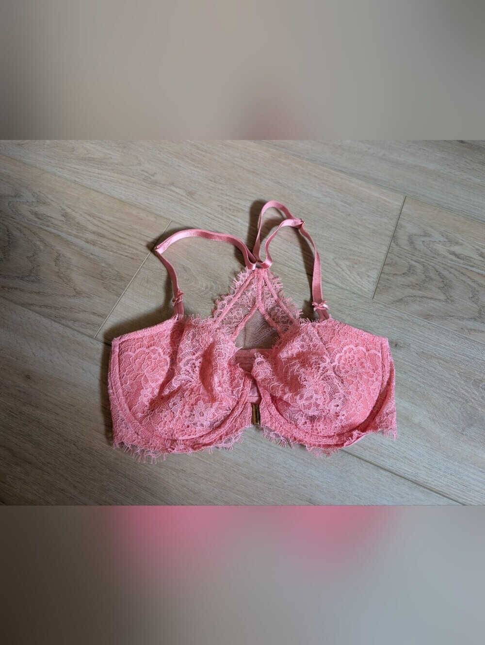 Victoria's Secret Pink Lace Unlined Push Up Ba